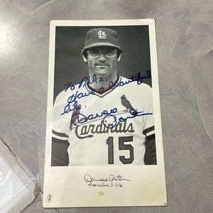 Darrell Porter St Louis Cardinals autographed photo